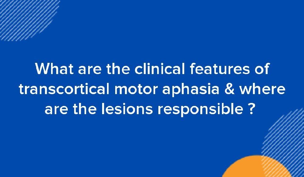 Transcortical motor Aphasia